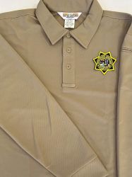 California Dept of Correction's & Rehab Long Sleeve Uniform Polo - Moisture Wicking Material - Men's